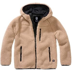 Brandit Kids Teddyfleecejas Hood, vele (camouflage) kleuren, maten 122 tot 176, camel, 146-152