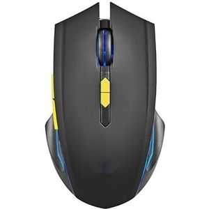 Draadloze gaming-muis met ledverlichting, optische sensor, ergonomisch design, ideaal voor gamers en precisiewerk.