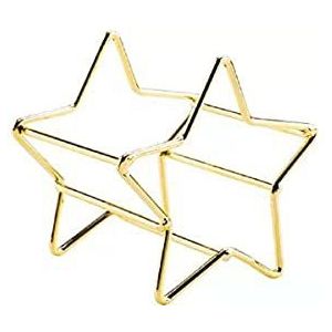 IXCVBNGHS Star Shaped Metal Beauty Makeup Egg Puff Storage Rack Drying Bracket (goud), small