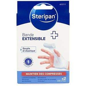 Steripan stretchbanden, 3 m x 7 cm, 2 stuks