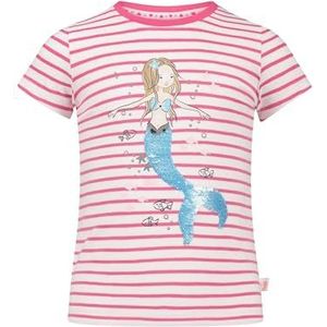 Meisjes T-shirt print zeemeermin pailletten, magenta, 92-98