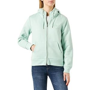 GANT Dames Reg Tonal Shield Zip Hoodie Hoodie, Minty Green, XL