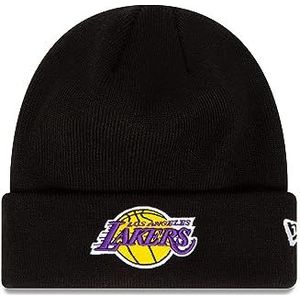 New Era Los Angeles Lakers NBA League Essential Black Cuff Knit Beanie - One-Size