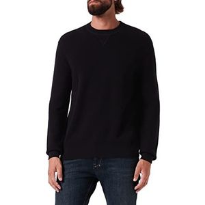 Sisley Mens L/S 10C1S100L Sweater, Black 100, XL