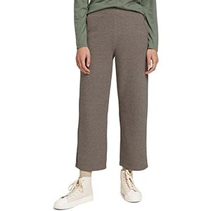 TOM TAILOR Dames Cropped stoffen broek 1028777, 27834 - Oyster Grey Melange, 40W / 28L