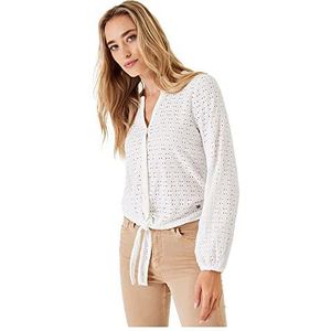 Garcia Damesshirt met lange mouwen, gebroken wit, S, off-white, S