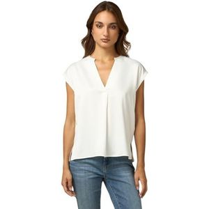 Oltre: T-shirt gemaakt van bi-materialen met V-hals wit herfst winter 24, wit, XL