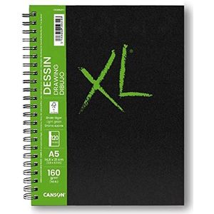 Canson XL Dessin Notitieboek, A5, 60 vellen, dun, 160 g