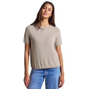 Street One - Dames Shirt - Beige - Met Capuchon