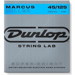 Dunlop DBMMS45125 zeer heldere bassnaren Marcus Miller, 5-snarige midrange. 045 tot .125, 5 snaren