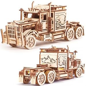 Modelbouwset - Zadeltrekker Big Rig - Hout - 485 Onderdelen
