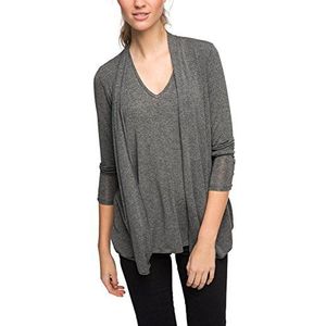 ESPRIT Collection Damesshirt met lange, grijs (medium grey 035), M