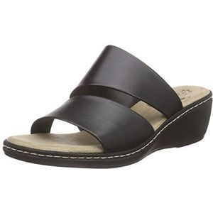 Jana Dames 27205 pantoletten, zwart 001, 37 EU