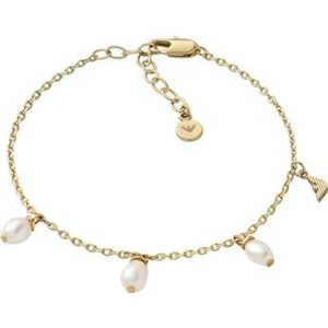 Emporio Armani Vrouwen roestvrij staal of messing met goudkleurige karabijnsluiting armband