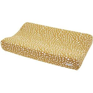 Meyco Baby Cheetah aankleedkussenhoes (zacht en huidvriendelijk, 100% katoen, wasbaar, eenvoudig onderhoud, geschikt voor de droger, grootte: 50 x 70 cm), honing goud