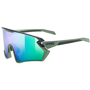 uvex sportstyle 231 2.0 - sportbril voor dames en heren - condensvrij - drukvrij draagcomfort & perfecte pasvorm - moss green-black/green - one size