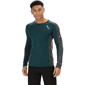 Regatta Mannen BERU Merino Wol Super Zachte Geurbestrijdende Lange Mouw Wicking Base Layer Top Base Layer - Deep Teal/Magneet, 2XL