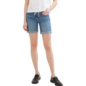 TOM TAILOR Dames bermuda jeans shorts, 10151 - Light Stone Bright Blue Denim, 28