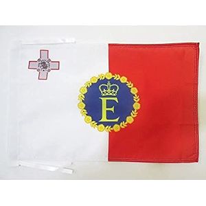 Royal Standard of Malta 1967-1974 Vlag 45x30 cm koorden - Queen's Personal Maltese SMALL Vlags 30 x 45 cm - Banner 18x12 in hoge kwaliteit - AZ FLAG