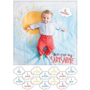 Lulujo Baby's First Year™ Swaddle-portemonnee en kaartenset voor het fotograferen en vastleggen van de eerste stappen van je baby - You are my Sunshine