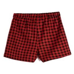 Koton Girls's Skort Envelop Elastische Tailleband Pleated Soft Textured Shorts, 4C1 (Red Check), 13-14 Jaar