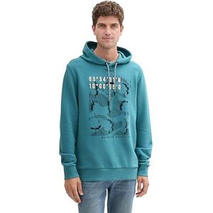 TOM TAILOR Sweatshirt voor heren, 31666 - Tropical Teal, XXL