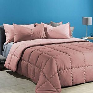 Caleffi - Modern dekbed 100% polyester, eenkleurig, roze