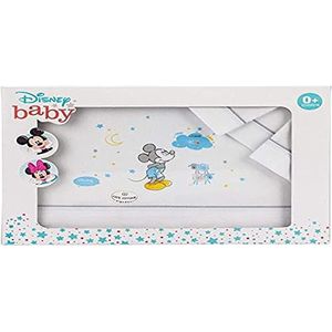 Interbaby MK003-18 Disney Mickey beddengoed, wit en grijs