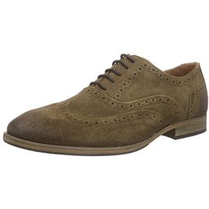 Selected Heren Shdbolton Suede Shoe Brogue lage veterschoenen, Bruin Tan, 41 EU