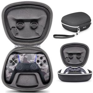 sisma Game Controller Hoesje Compatibel met Officieel PS5 DualSense Wireless Controller PlayStation 5 Gamepad Hardshell-doos Reizen Beschermhoes Draagtas Zwart