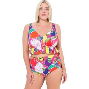 Ulla Popken Dames Sandra, onderborststruiken, fruitmand, bikini-set, roze, 50