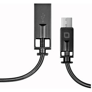 SBS Type C USB-kabel, 100 cm, duurzame oplaadkabel met metalen coating, 2.0 USB & USB C-aansluiting, ideaal voor MacBook, Macbook Pro, notebook