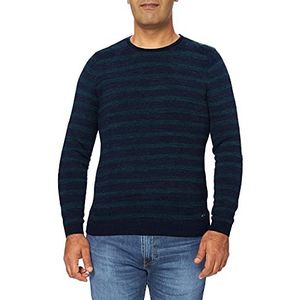 Pierre Cardin Heren Crewneck Bicolor Stripes Denim Academy sweatshirt