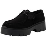 Suède derbyschoenen met afneembaar logoplaatje