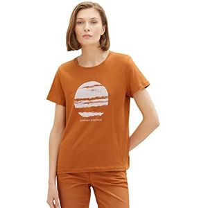 TOM TAILOR Dames T-shirt 1035378, 31650 - Terracotta Brown, XL