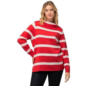 Ulla Popken Coltrui voor dames, cropped met strepen, lichtrood, 50/52 NL