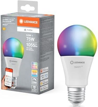 LEDVANCE - SMART+ Matter - LED-lamp - Wit - E27 - 9,5 W - 1055 lm - Spraakbesturing
