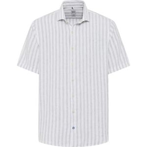 Brax - Style HARDY - Overhemd - Groen - Katoen-Linnenmix