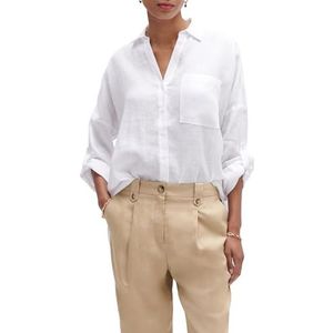 Caroll Overhemden met lange mouwen 100% linnen, Wit, XS