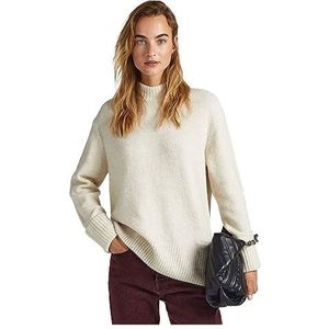 Pepe Jeans Dames Denisse Perkins Trui Trui, Beige (Ivoor), XL