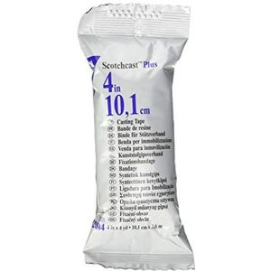 3M Scotchcast Plus glasvezelbandage met watergeactiveerde polyurethaanhars, licht, duurzaam, ademend, wit, 10 cm x 3,65 m, 10 stuks