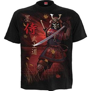 Spiral Samurai Heren T-Shirt Zwart Everyday Goth, Gothic, Horror, Rockwear, Steampunk, zwart, 4XL