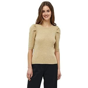 Minus Gebreid T-shirt voor dames, Houtrook, XL