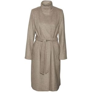 Vero Oda Vera Long Wool Coat, silver mink, L