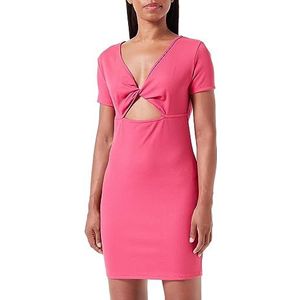 myMo Dames mini-jurk van ribgebreid 12427229, roze, XL/XXL, roze, XL/XXL