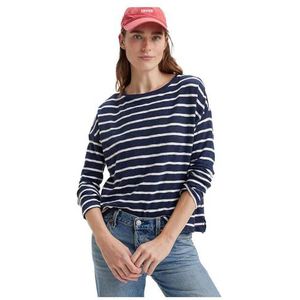 Levi's Margot Long-Sleeve Pullover voor dames, Saint Stripe Naval A, M
