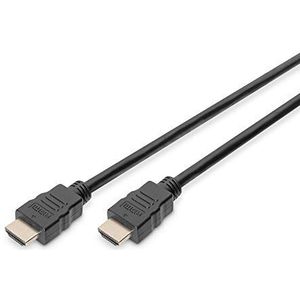 DIGITUS HDMI High Speed aansluitkabel, type A - HDMI 2.0-2,0m - Ultra HD 4k/60Hz - vergulde contacten - compatibel met TV/beamer/monitor - zwart