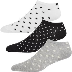 DKNY Dames VIDA enkelsokken, 3pk zwart/wit/grijs gevlek, 4_7, 3pk Zwart/Wit/Grijs Spot, 37-40 EU