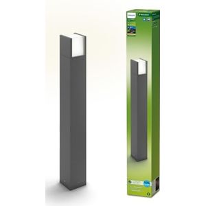 Philips Arbour Ultra Efficient tuinpaal, 3.8W, 2700K, antraciet, IP44 weerbestendig