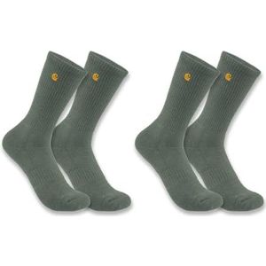 Carhartt Force Midweight Crew Sok, 2 pack, Dusty Olijf, X-Large